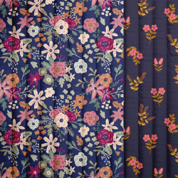 Algodón acolchado estampado OLGA / INSANO Azul